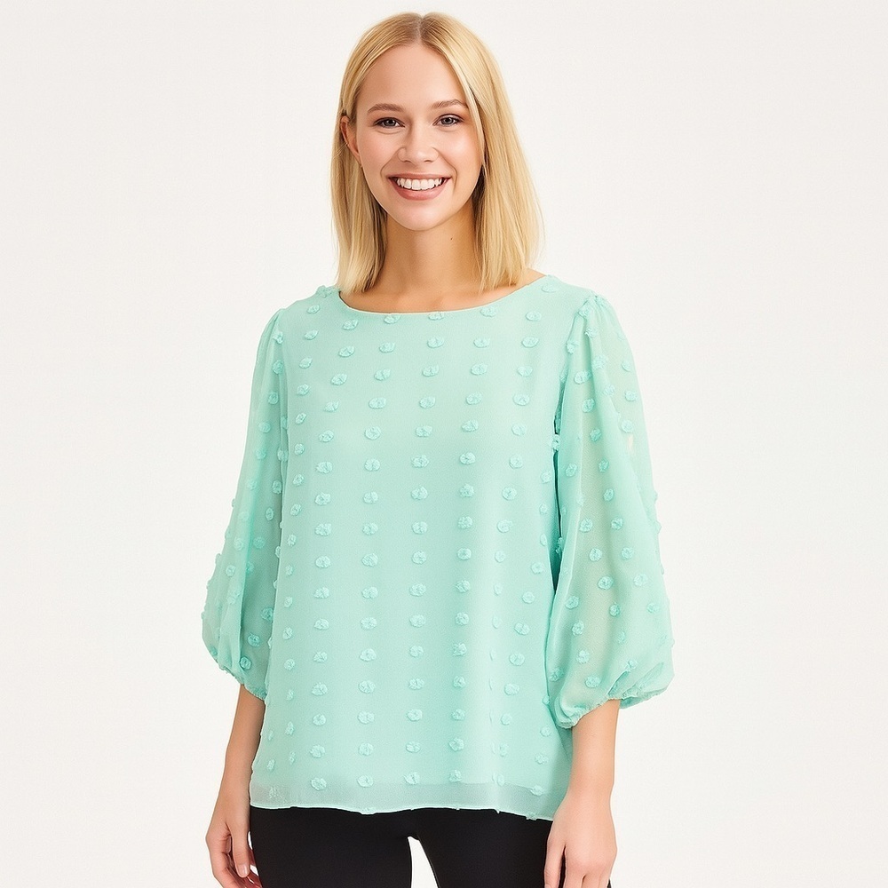 Ophelia Rose size 3X green long sleeve blouse